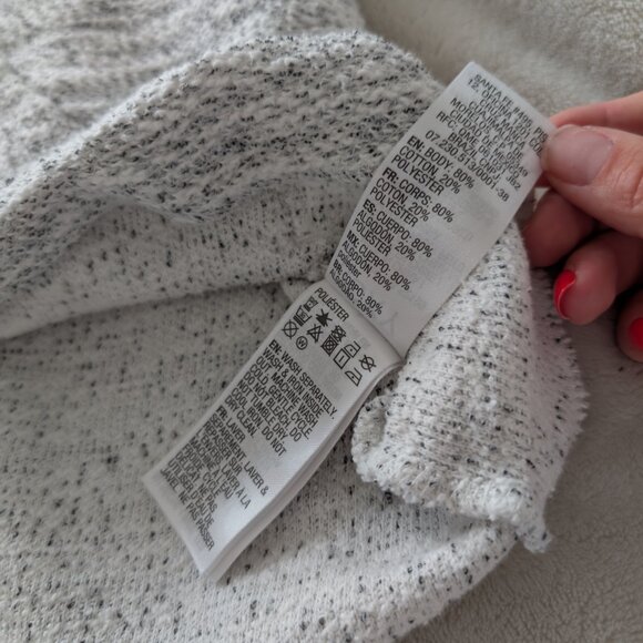 ROXY cotton blend hoodie poncho - Picture 4 of 7